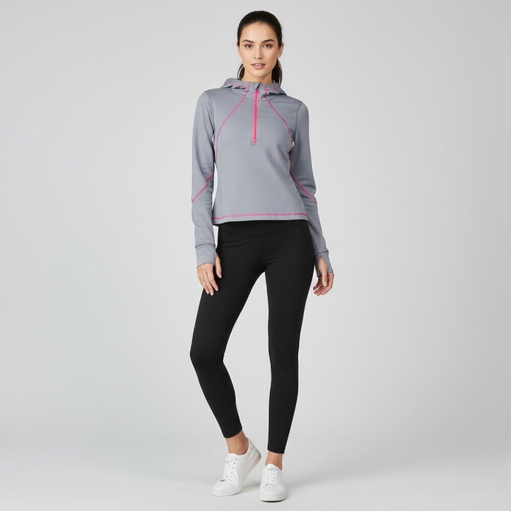 Lululemon  Vintage Half Zip Gray Long Sleeve Active Hoodie